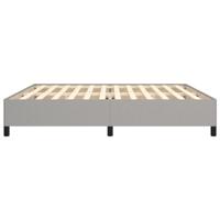 Bedframe zonder matras stof lichtgrijs 200x200 cm - thumbnail