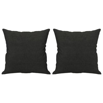 3-delige Loungeset met kussens stof zwart