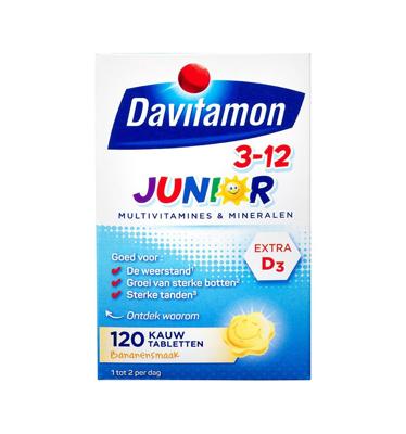 Davitamon Junior 3+ KauwVitamines Banaan 120st