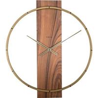 NeXtime NE-3195BR Wandklok 50.8x58.2x4.3, Hout/Steel, Bruin - thumbnail