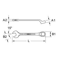 KS Tools 517.1655 517.1655 Ring-steeksleutel Sleutelbreedte (metrisch) 55 mm - thumbnail