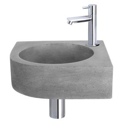 Differnz Differnz Cleo fonteinset beton donkergrijs - kraan recht chroom Differnz Differnz Cleo fonteinset beton donkergrijs - kraan recht chroom