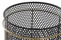 Plantenbakkenset DKD Home Decor Zwart Gouden Metaal Loft 36 x 36 x 58 cm - thumbnail