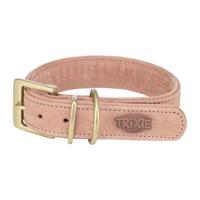 Trixie halsband hond pure leer roze - thumbnail