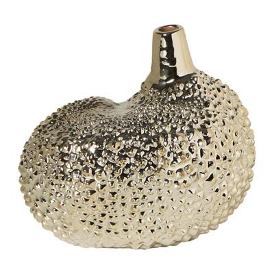 Vaasje organisch - zilverkleurig - 17x15x15.5 cm