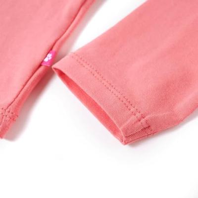 Kindershirt met lange mouwen kattenprint 116 roze