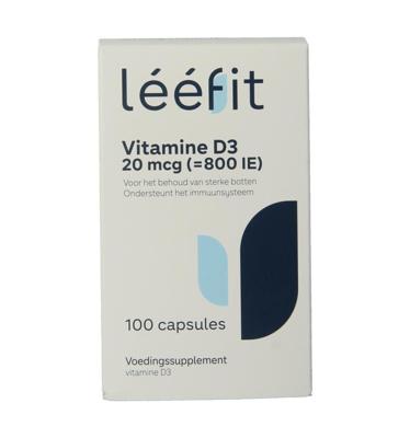 Leefit Vitamine D3 20mcg 100 Softgels