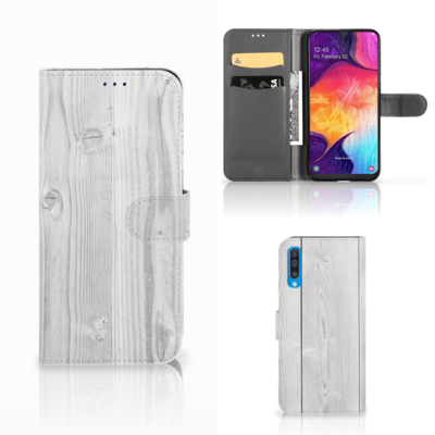 Samsung Galaxy A50 | Book Style Case | White Wood