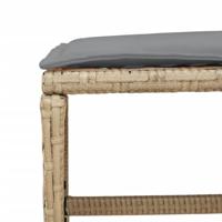 15-delige Tuinset met kussens poly rattan gemengd beige - thumbnail