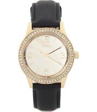 Horlogeband Fossil BQ1674 Leder Zwart 18mm