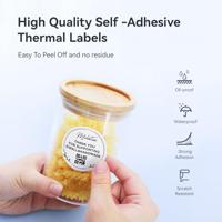 NIIMBOT A2A68351901 Etiketten (rol) Ø 49 mm Wit 150 stuk(s) Universele etiketten - thumbnail