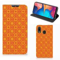 Samsung Galaxy A30 | Hoesje met Magneet | Batik Oranje - thumbnail