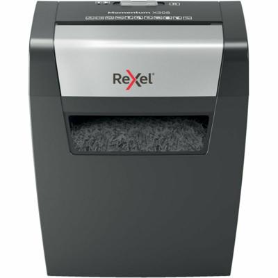 Rexel Momentum X308 papiervernietiger Deeltjesversnippering 70 dB Zwart, Grijs Rexel Momentum X308 papiervernietiger Deeltjesversnippering 70 dB Zwart, Grijs