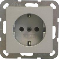 GIRA 0188 26 Wandcontactdoos met randaarde Inzetstuk System 55, Standaard 55, E2, Event, Event Clear, Event Opaque, Esprit, ClassiX Aluminium 1 stuk(s) - thumbnail