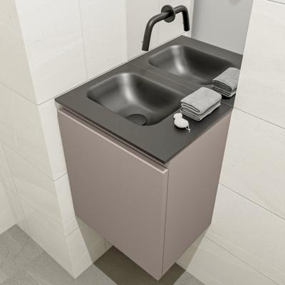 MONDIAZ OLAN 40cm toiletmeubel smoke. LEX wastafel urban links geen kraangat