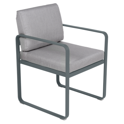 Fermob Bellevie dining armchair tuinstoel Storm grey - Flannel
