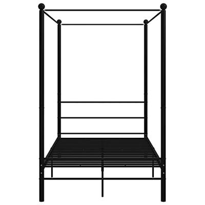 Hemelbedframe metaal zwart 120x200 cm