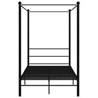Hemelbedframe metaal zwart 120x200 cm - thumbnail