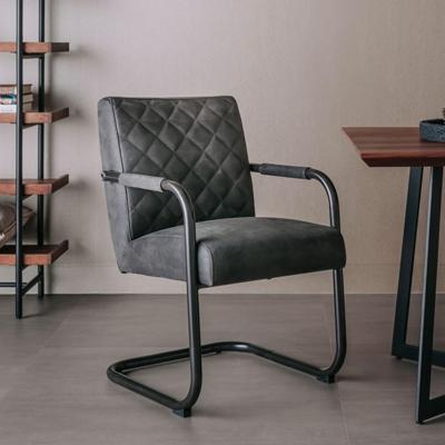 Tower Living Eetkamerstoel 'Civo' PU, kleur Antraciet Tower Living Eetkamerstoel 'Civo' PU, kleur Antraciet