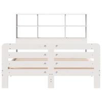 Bedframe zonder matras massief grenenhout wit 120x190 cm - thumbnail