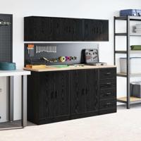 VidaXL Garagewandkast spaanplaat zwart - thumbnail