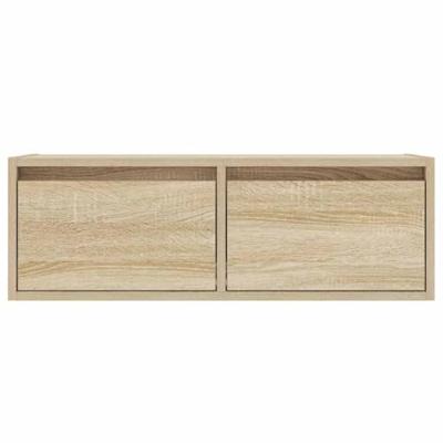 Tv-meubel met LED-verlichting 75x35,5x25 cm sonoma eikenkleurig