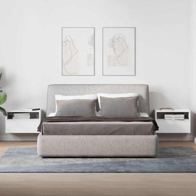 Nachtkastjes 2 st wandgemonteerd 45x26x28,5 cm wit