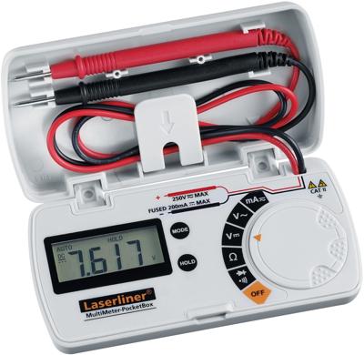 Laserliner Pocket Box Multimeter Digitaal CAT II 250 V Weergave (counts): 1999