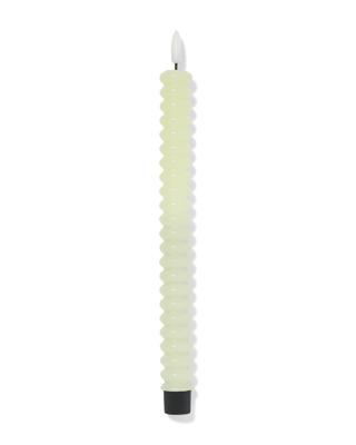 HEMA Led huishoudkaars ⌀2.3x29cm ribbel lichtgroen (lichtgroen)