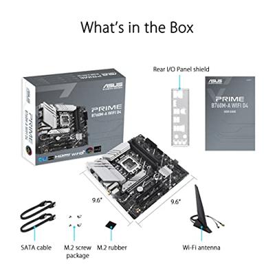 Asus PRIME B760M-A WIFI D4 Moederbord Socket Intel LGA 1700 Vormfactor Micro-ATX Moederbord chipset Intel® B760 Asus PRIME B760M-A WIFI D4 Moederbord Socket Intel LGA 1700 Vormfactor Micro-ATX Moederbord chipset Intel® B760