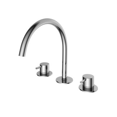 Wastafelmengkraan Hotbath Cobber 3 gats 2-hendel Gebogen 26.1 cm Chroom Wastafelmengkraan Hotbath Cobber 3 gats 2-hendel Gebogen 26.1 cm Chroom
