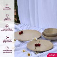 Cookinglife Diepe Borden Coastal Lines Ocean Beige ø 18 cm - 6 Stuks - thumbnail