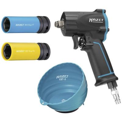 HAZET Slagmoersleutelset 9012M/4 · Losdraaimoment maximaal [Nm]: 1100 Nm · 1/2 inch (12,5 mm) vierkant massief · 4-delig · 17 · 19 ·