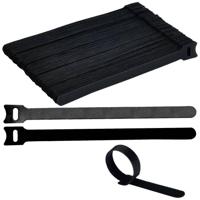 TRU COMPONENTS T24CA058 Klittenband kabelbinder Om te bundelen Haak- en lusdeel (l x b) 200 mm x 12 mm Zwart 100 stuk(s) - thumbnail
