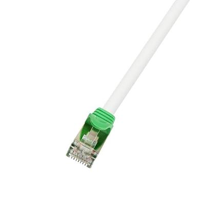 LogiLink RJ45 (cross) Netwerkkabel Aansluitkabel CAT 6 S/FTP 1.00 m Grijs Vlambestendig, Afscherming gevlochten, Afscherming totaal, Halogeenvrij, Pair