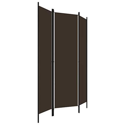 VidaXL Kamerscherm met 3 panelen 150x180 cm bruin