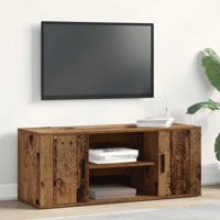 TV-kast Oud hout 100 x 35 x 40 cm Bewerkt hout - thumbnail