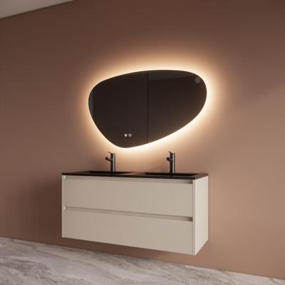 Badmeubelset BWS Riga Met Asia Wastafel Mat Zwart 120 cm Kasjmier Badmeubelset BWS Riga Met Asia Wastafel Mat Zwart 120 cm Kasjmier