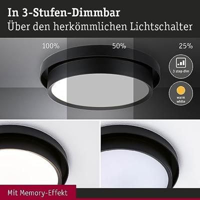 Paulmann 96780 Malik LED-plafondlamp LED LED vast ingebouwd 13.5 W Zwart (mat)