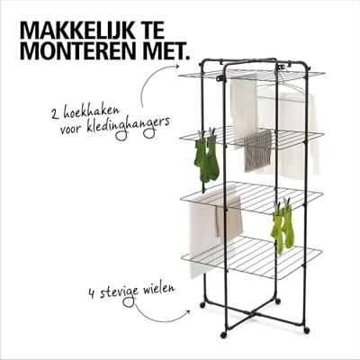 Brabantia Hangon Droogtoren 30 Meter Matt Zwart