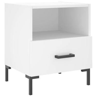 Nachtkastjes 2 st 40x35x47,5 cm bewerkt hout wit
