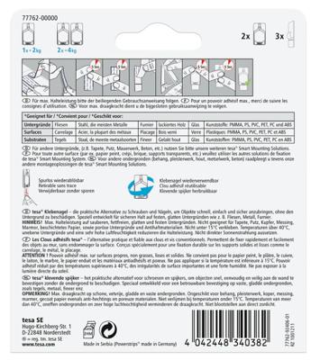Klevende spijker tesa tegels metaal 2kg wit | 8 stuks