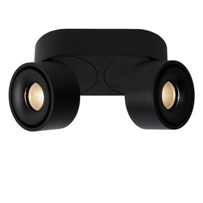Lucide YUMIKO - Plafondspot - LED Dimb. - 2x10W 2700K - Zwart