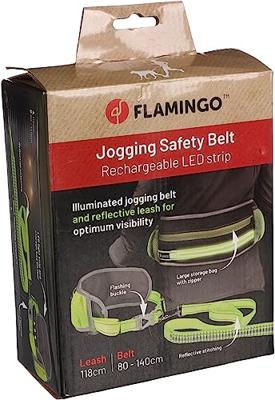Jogginglijn met heupriem Stoffel fluo geel (118 cm/80-140 cm) Per stuk