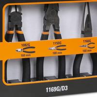 Beta 1169G/D3 Tangenset bestaande uit een combinatietang | een lange punttang en een zijkniptang. Handgreep voorzien van dubbele antislip PVC laag | - thumbnail