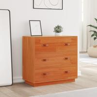 Dressoir 80x40x75 cm massief grenenhout wasbruin - thumbnail