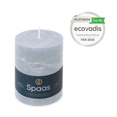 Kaars rustiek 80/110 mm lichtblauw Spaas - Spaas Kaars rustiek 80/110 mm lichtblauw Spaas - Spaas