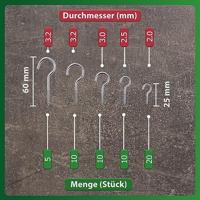 Quadrios 22SA052 Assortiment schroefhaken zilver 55 onderdelen 55 stuk(s) - thumbnail