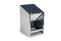 Voerbak verzinkt met schuine deksel 2,5kg - thumbnail