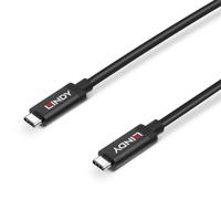 LINDY 43308 USB-kabel USB 3.2 Gen2 USB-C stekker, USB-C stekker 5.00 m Zwart - thumbnail